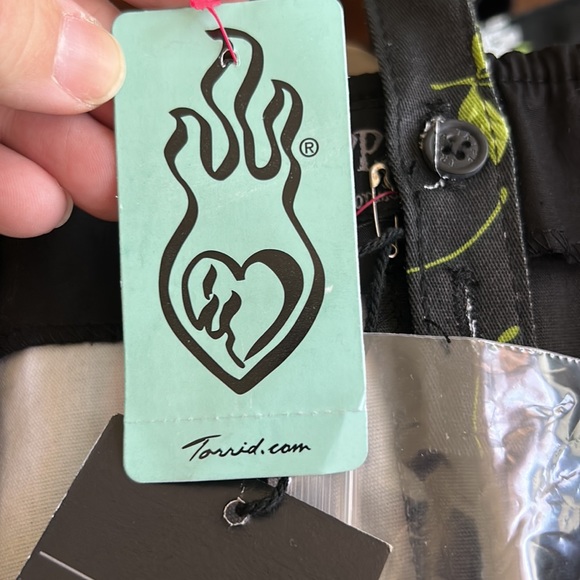 Tripp NYC Daang Goodman Cherry Print Black and Red Corset - Picture 9 of 10